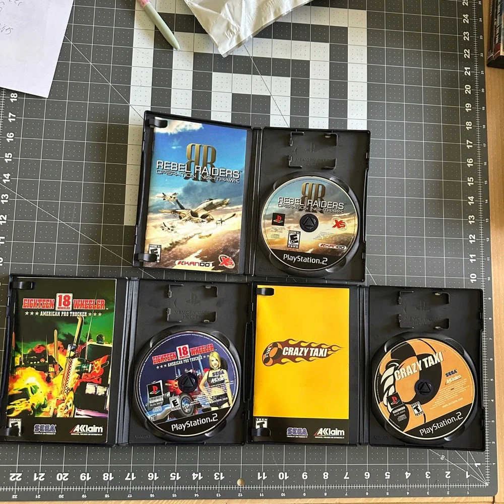 PlayStation 2 Racing Game Lot of 7 Crazy Taxi 18 Wheeler ATV Offroad‎ PS2 Bundle
